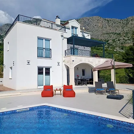 Villa Glory Grande With Swimmingpool And Panoramic Sea View Podgora